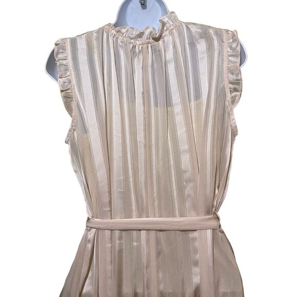 NWT Ethereal Shimmering Champagne Sheer Chiffon Tiered Maxi Dress Cottage Fairy - Picture 9 of 15